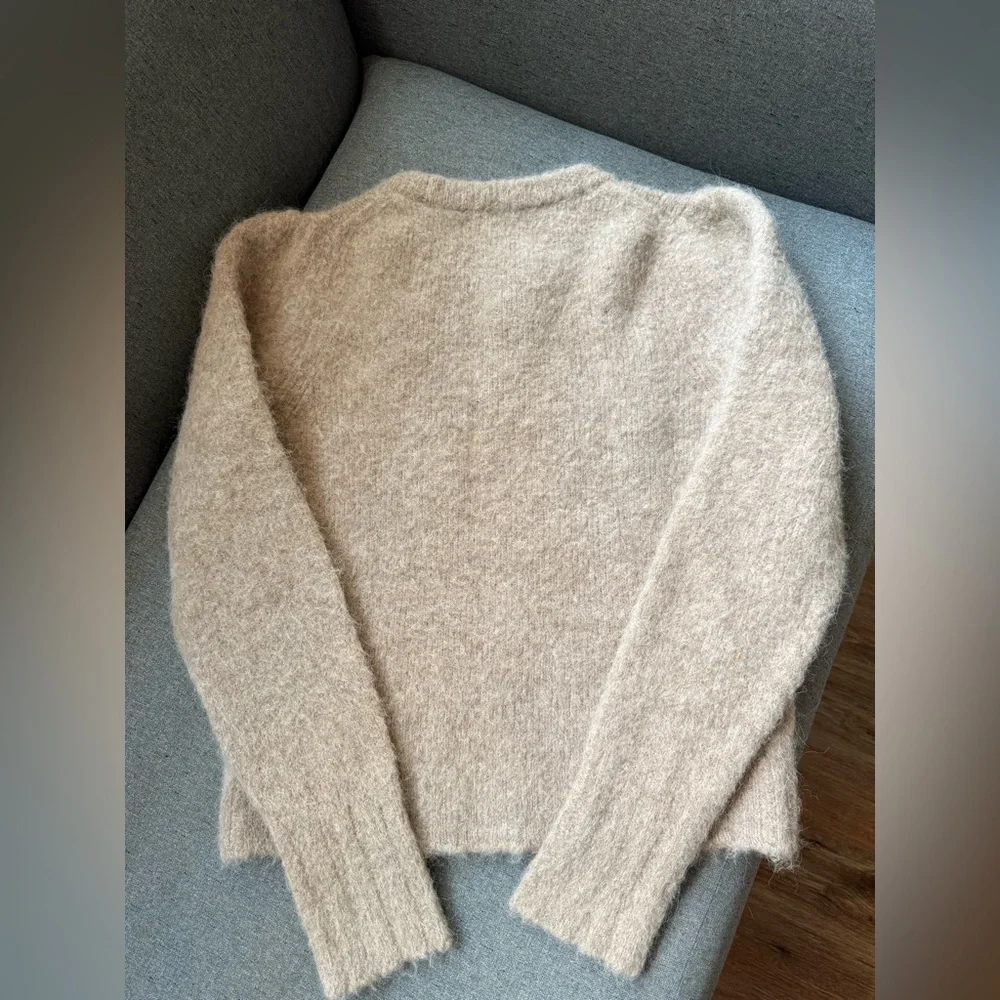 J Crew Puff Sleeve Alpaca Sweater Size S
